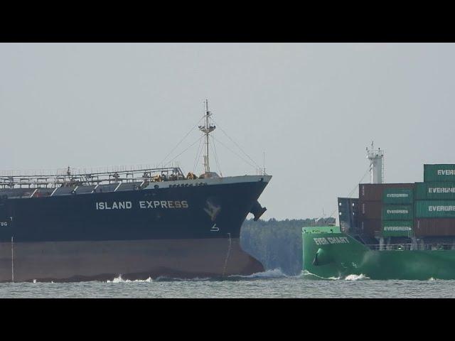 Spectacular Shipspotting: Container Ships Entering and Exiting Sea Gates