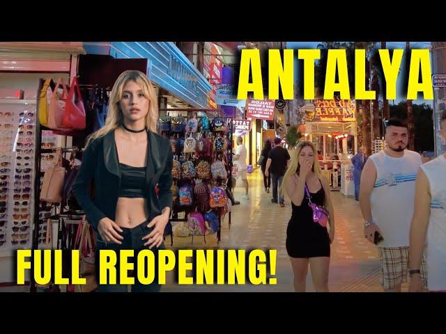 FULL REOPENING! Antalya 5 June 2021 Nightlife Walking Tour |4k UHD 60fps