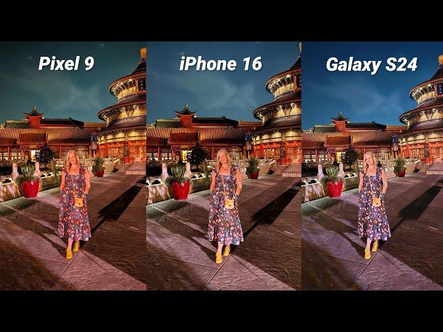 Apple iPhone 16 vs Pixel 9 vs Galaxy S24 Camera Test Comparison