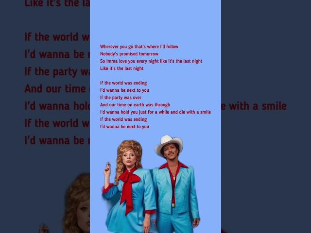 Die With A Smile- Lady Gaga, Bruno Mars #music #lyrics #song #shorts