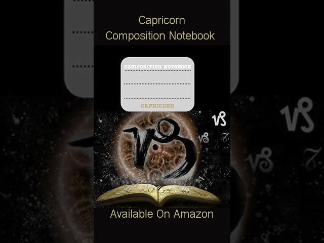 Capricorn Composition Notebook| @sharisebaileyonamazon #shorts