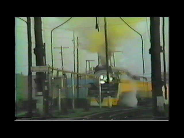 570. SOUTHERN PACIFIC SP 4449 backs out of Brookly Round House Oregon May 1986 with Steam locomotive