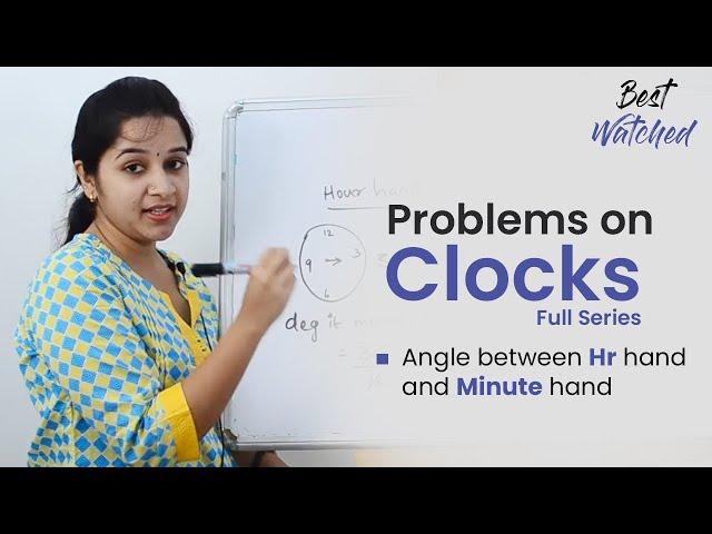 Aptitude Made Easy - Problems on Clocks Full series, Learn maths #withme #StayHome