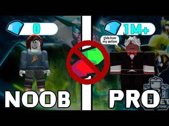 NOOB TO PRO WITHOUT TRADING #1 | Toilet Tower Defense