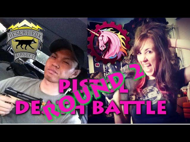 ROUND 2: Jet DesertFox vs. Unicorn Leah PISTOL DEATH BATTLE