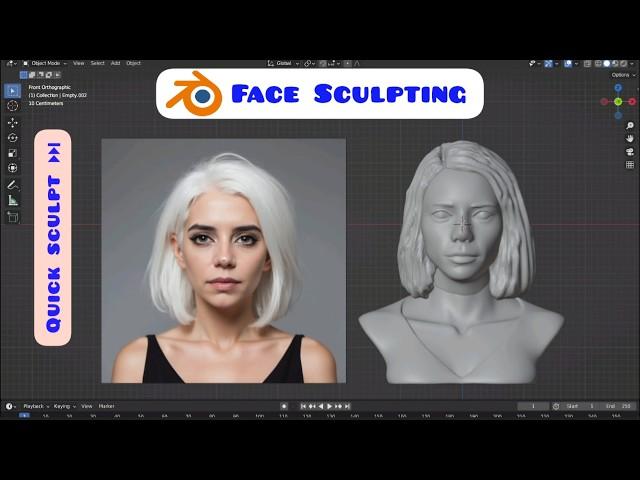 How to sculpt girl face for 3D printing using Blender?