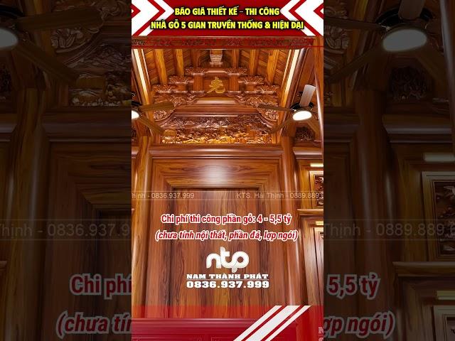 Báo Giá Thiết Kế - Thi Công Nhà gỗ 5 Gian Truyền Thống & Hiện Đại - 0836.937.999 #nhago5gian
