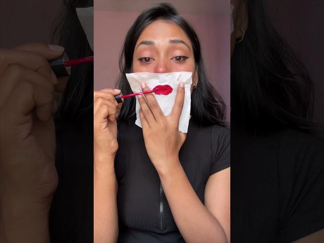 Lipstick hack using tissue #shorts #youtubeshorts #hacks #makeup #makeuphacks #missgarg