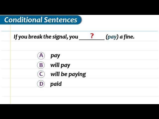 The Conditionals Quiz 1 by Quality Education | English Grammar Quiz- Conditionals (0,1,2 & 3)