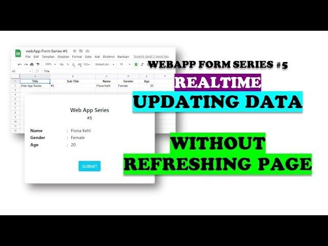 Apps Script - WebApp Form: Update Data Realtime From Google Sheets Without Refreshing Page (Part 1)