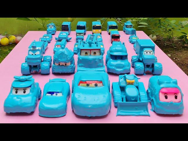 Clean up muddy minicar & disney pixar car convoys! Play in the garden