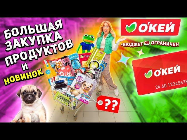 большой шоппинг в ОКЕЙ*бюджет НЕ ограничен* закупка на месяц! продукты, новинки и товары для дома!