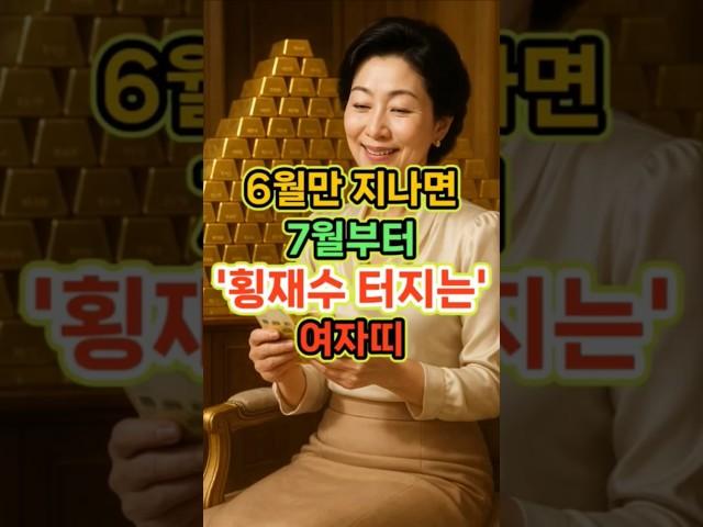 6월만 지나면 7월부터 '횡재수 터지는'여자띠#풍수 #운세 #재물운 #금전운 #띠별운세