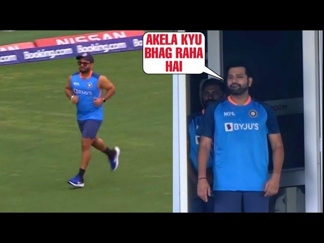 Rohit Sharma's shocking reaction when emotional Rishabh Pant was running along on the ground | T20WC