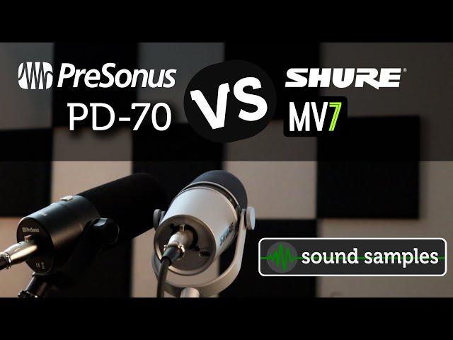 PreSonus PD-70 vs Shure MV7 - Sound Samples