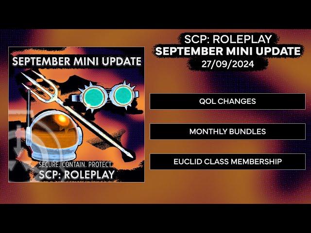 SCP: Roleplay | September Mini Update