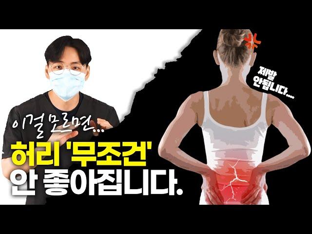 제발 꼭 보세요! (허리디스크, 허리 통증 핵심 꿀팁)