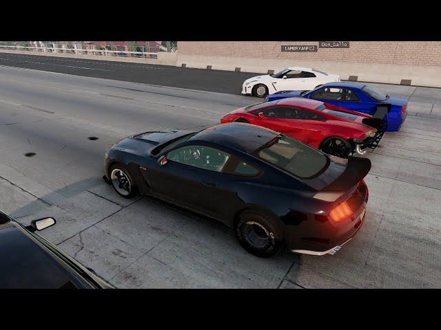 BeamNG Online | 2765HP Shelby GT350R Drag/Roll Racing vs Lambo, GTR's, Mustang, +