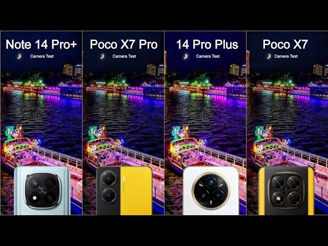 Redmi Note 14 Pro+5g Global vs Xiaomi Poco X7 Pro vs Realme 14 Pro+ vs Xiaomi Poco X7 | Camera Test