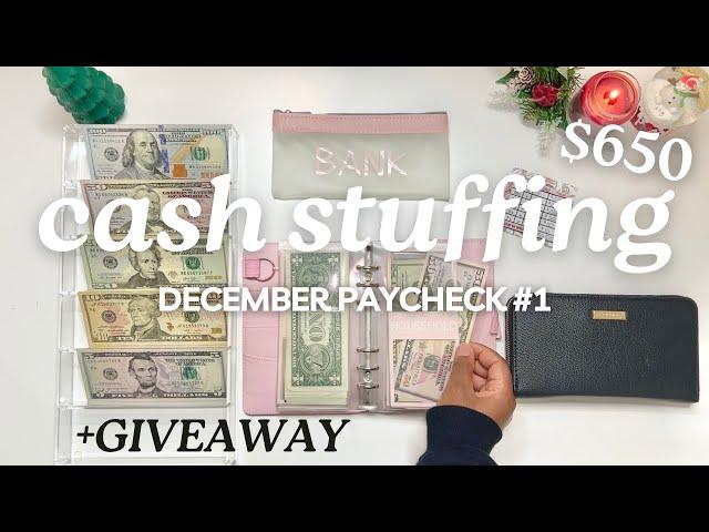 CASH ENVELOPE STUFFING | DECEMBER 2024 PAYCHECK #1 | Budget With Me | MONETS MONEY GIVEAWAY