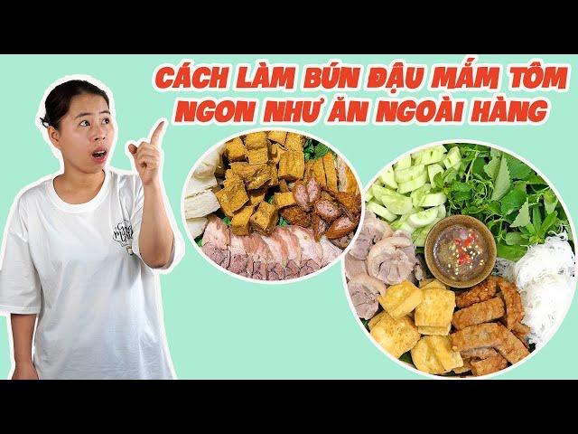 Cách Làm Bún Đậu Mắm Tôm Ngon Như Ngoài Hàng | HÀ COOKING