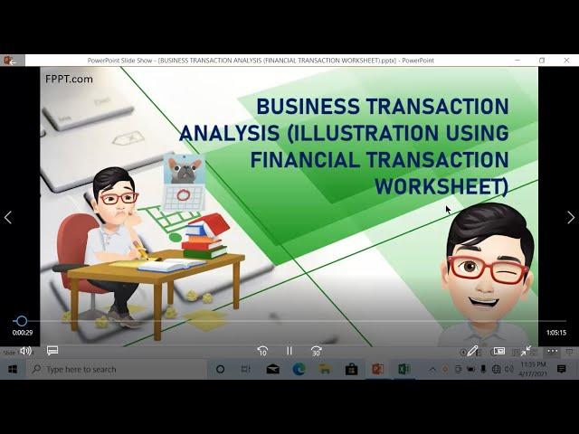 BUSINESS TRANSACTION ANALYSIS (USING FINANCIAL TRANSACTION WORKSHEET- ACCOUNTING FOR SHS:(BEGINNERS)