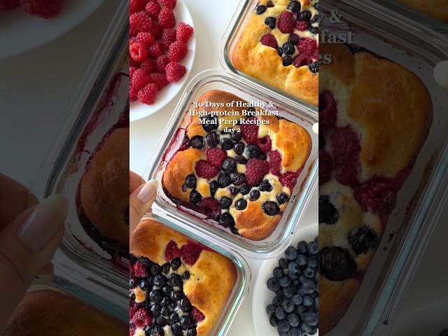 Breakfast Meal Prep: Pancake Bowlsabout 30g protein #mealprep #highprotein #easyrecipes