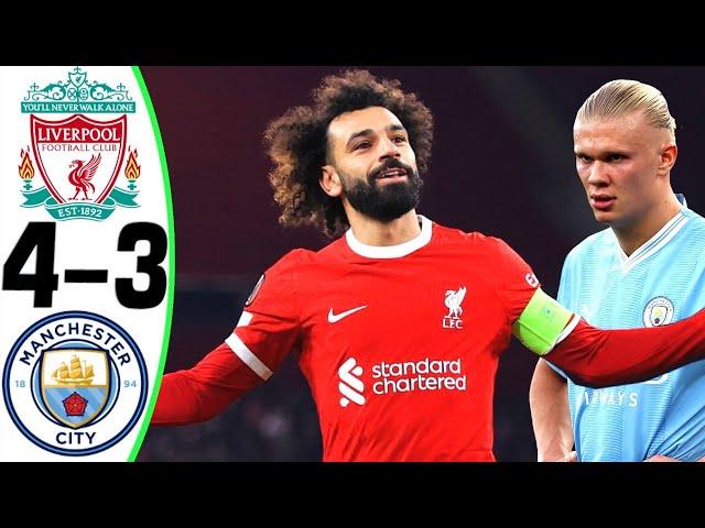 Liverpool vs Manchester City 4-3 - All Goals and Highlights - 2024  SALAH