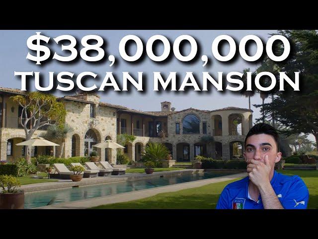 Architecture Student Reacts to This $38,000,000 Oceanside, Tuscan Inspired Mansion