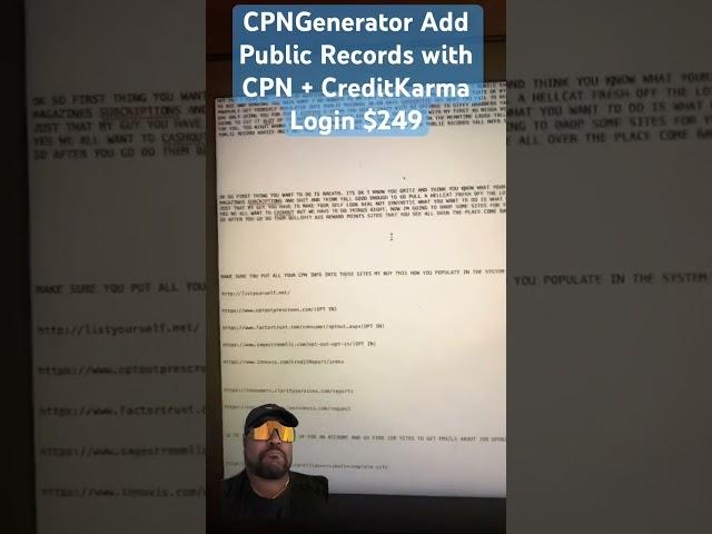CPN Public Records List 150+ Sites CPNGenerstor #publicrecords #cpns #cpnmethods