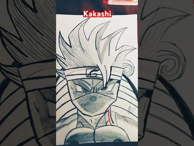 How to make the drawing of Kakashi ##shortsvideo##kt