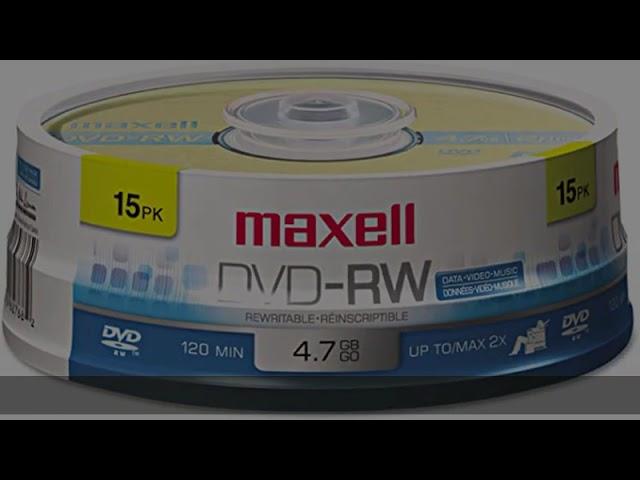 Maxell 635117 DVD-Rw Discs, 4.7Gb, 2X, Spindle, Gold, 15/Pack