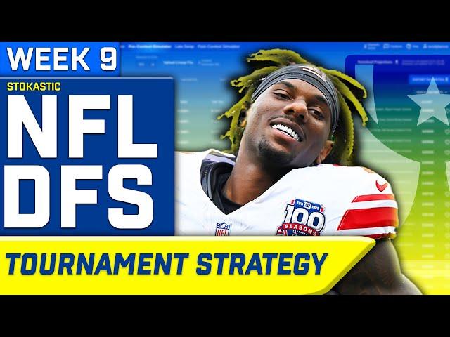 NFL DFS Sims Tournament Strategy Week 9 | NFL DFS Strategy