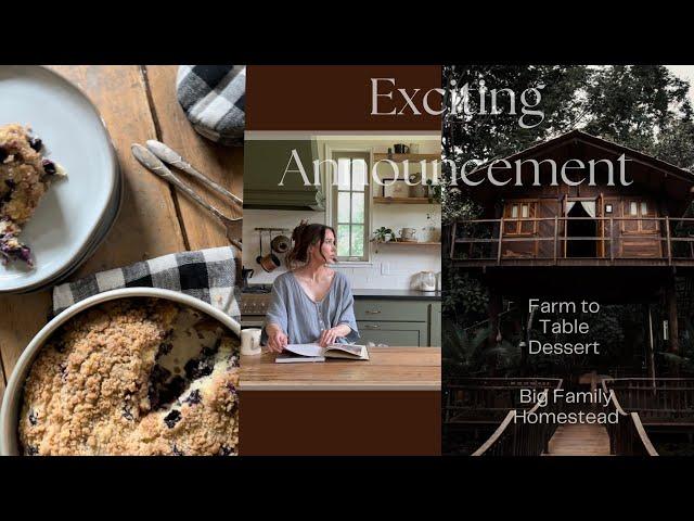 Big Announcement | Ozark Mountain Homestead | Farm to Table Dessert | Farm Vlog