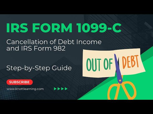 IRS Form 1099-C Explained with Form 982 for Cancelled Debts