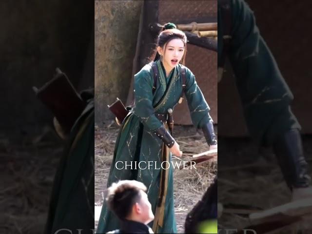 They stop filming for awhilecoz #tianjiarui  accidentally got kicked in the face #chengxiao #cdrama