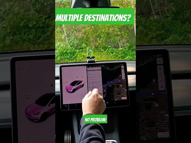 Tesla Tip: Multi-Stop Trip Planning! ️#shorts #tesla #modely #roadtrip #modely