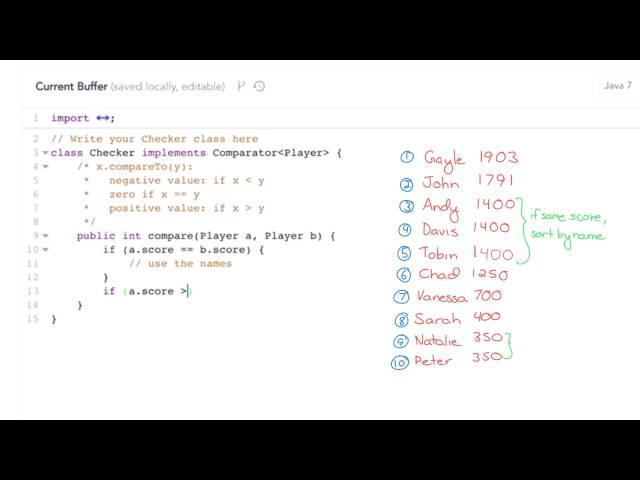 Algorithms: Sort An Array with Comparator