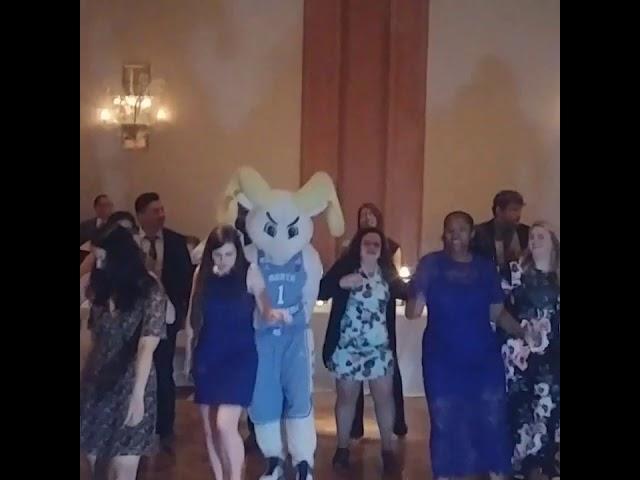 UNC mascot at wedding