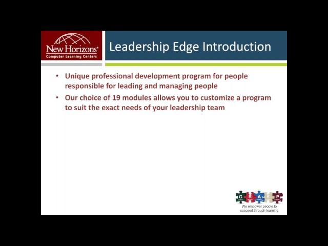 Leadership Edge Webinar