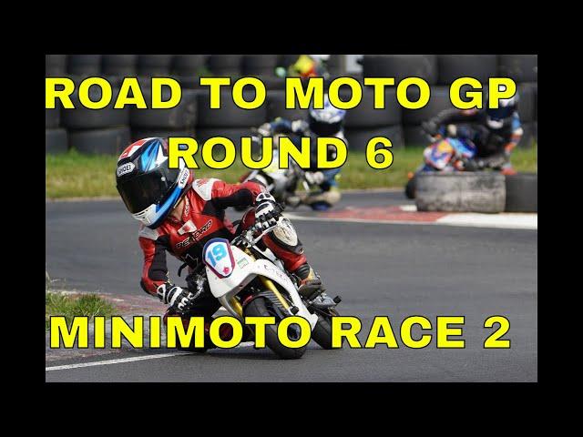 Minimoto Kids at it again! Ages 6-9 Racing Motorcycles on Road to Moto GP. Race 2 Rd 6 BMB 2024