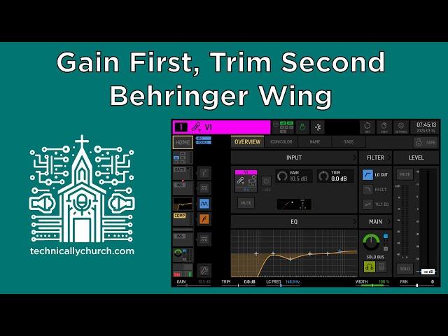 Gain First, Trim Second: Crushing Mixing on the Behringer WING