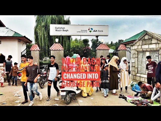 Wazir Bagh Park Anantnag Changed Into Garbage Park | Visitors Please Use Dustbins