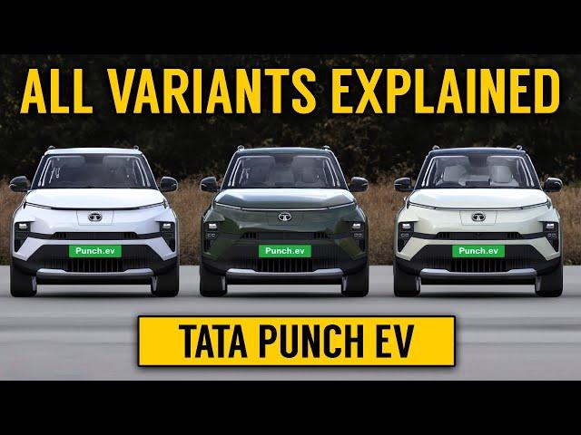 Tata Punch EV variants explained with prices | Smart smart+ Adventure Empowered Empowered+