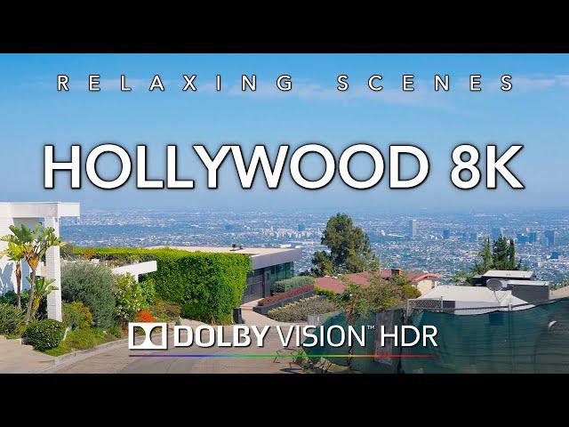 Driving Hollywood Hills California 8K Dolby Vision HDR