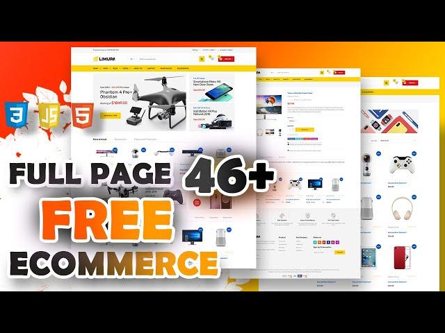 Ecommerce Website Template HTML CSS | FREE 46+