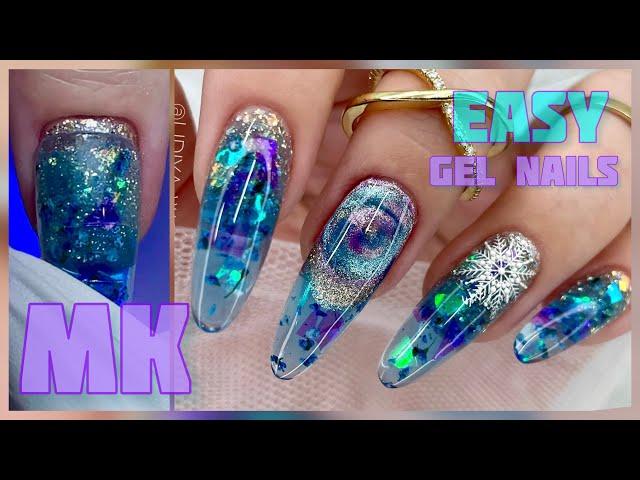 WOW!!! Gel Nails / Winter Manicure Aquadesign / Top Form Extensions