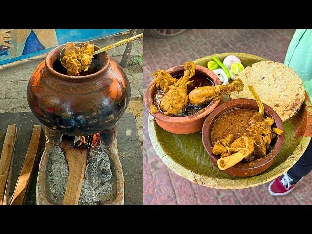 पानी के मटको में बना मटन रोहिडा खाया है कभी? Shekhawati Village Style Nonveg Food | Jaipur food tour