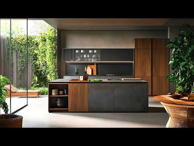 Trendy Concrete Kitchen Designs with Integrated Indoor Courtyard Retreats for Modern Living