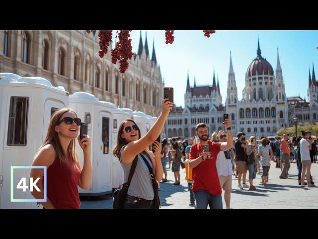 Walking Tour of Budapest Hungary - From the Medieval Castle to Old Town in 4K HDR